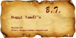 Bugyi Tamás névjegykártya
