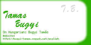 tamas bugyi business card