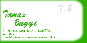 tamas bugyi business card